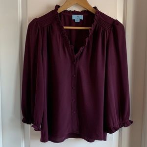 CeCe small 3/4 sleeve blouse